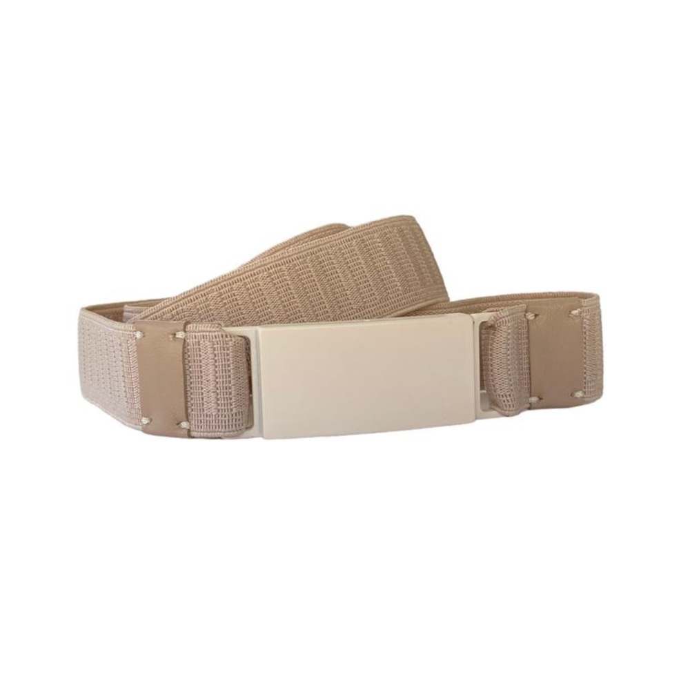 The Frock Seatbelt Belt in matte nude